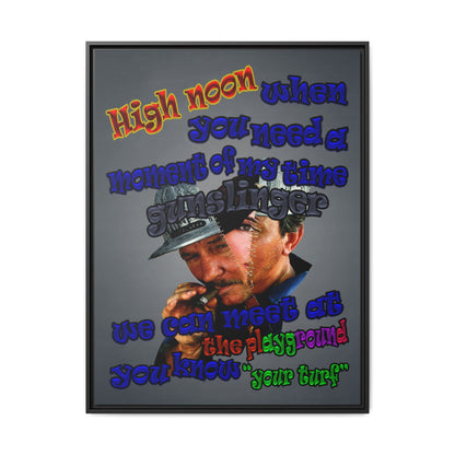 high noon - framed canvas art (grey-light grey)