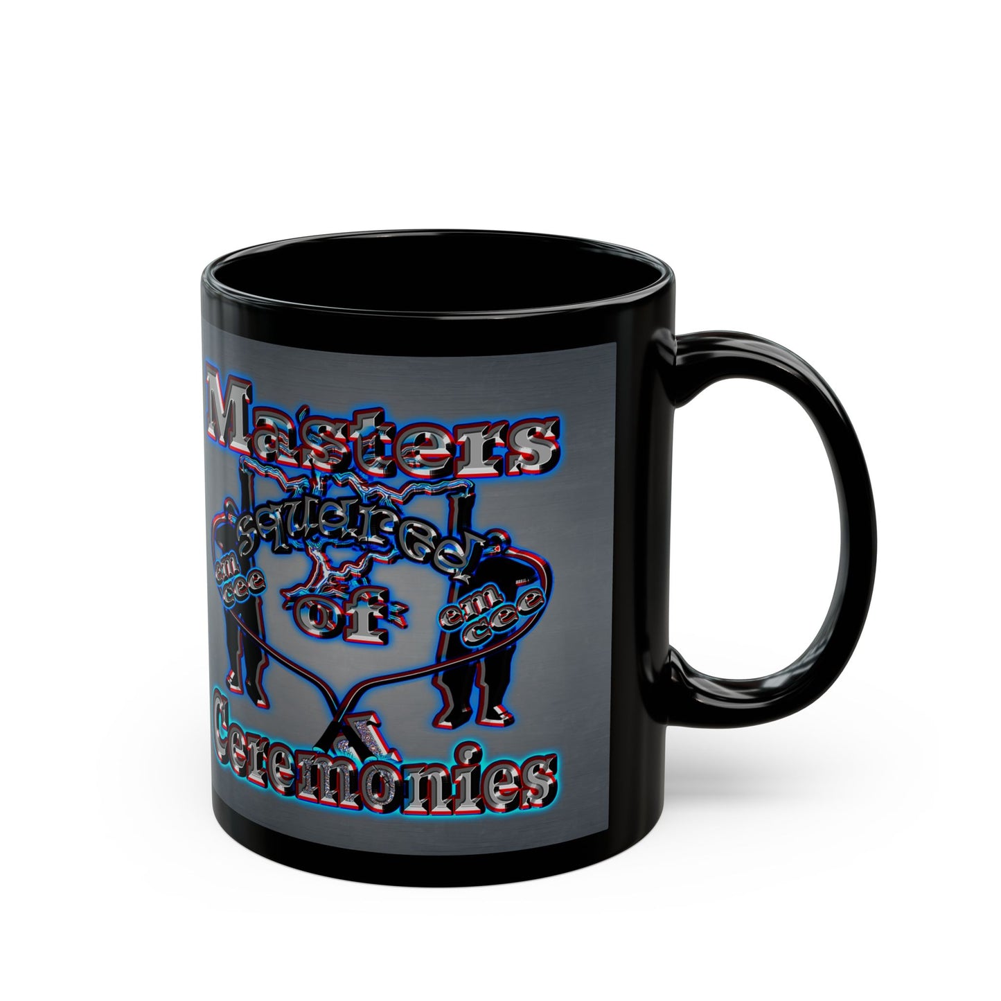 em cee squared - Black Mug (grey-light grey)