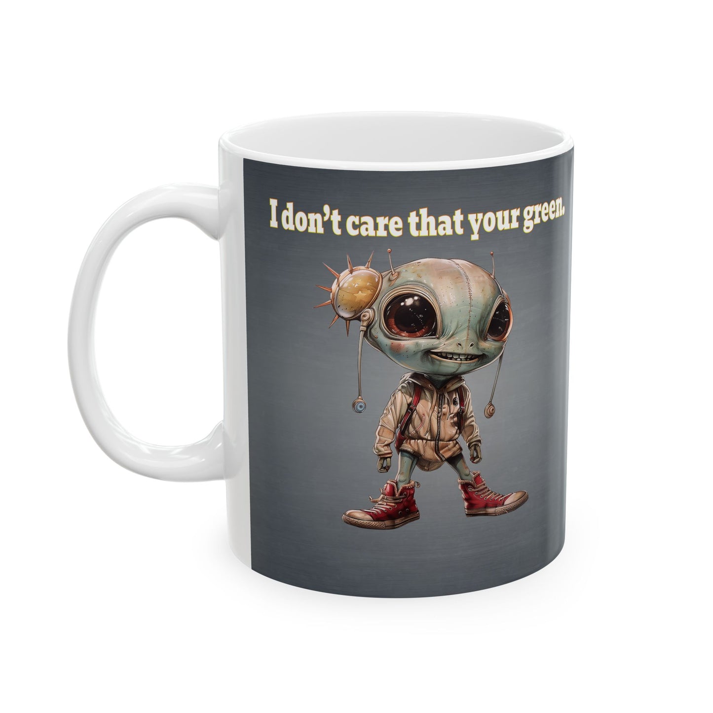 I don't care that your grey - White Mug (grey-light grey)