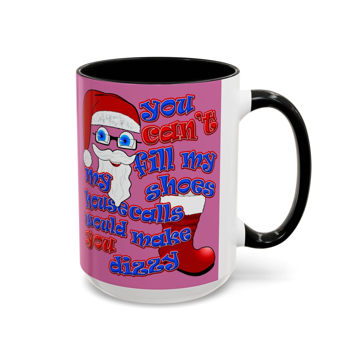 santa's shoes - Accent Mug (light pink)