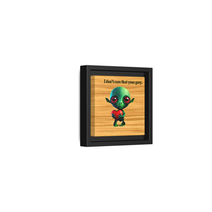 I don't care that your grey - framed canvas art (butterscotch wood finish)