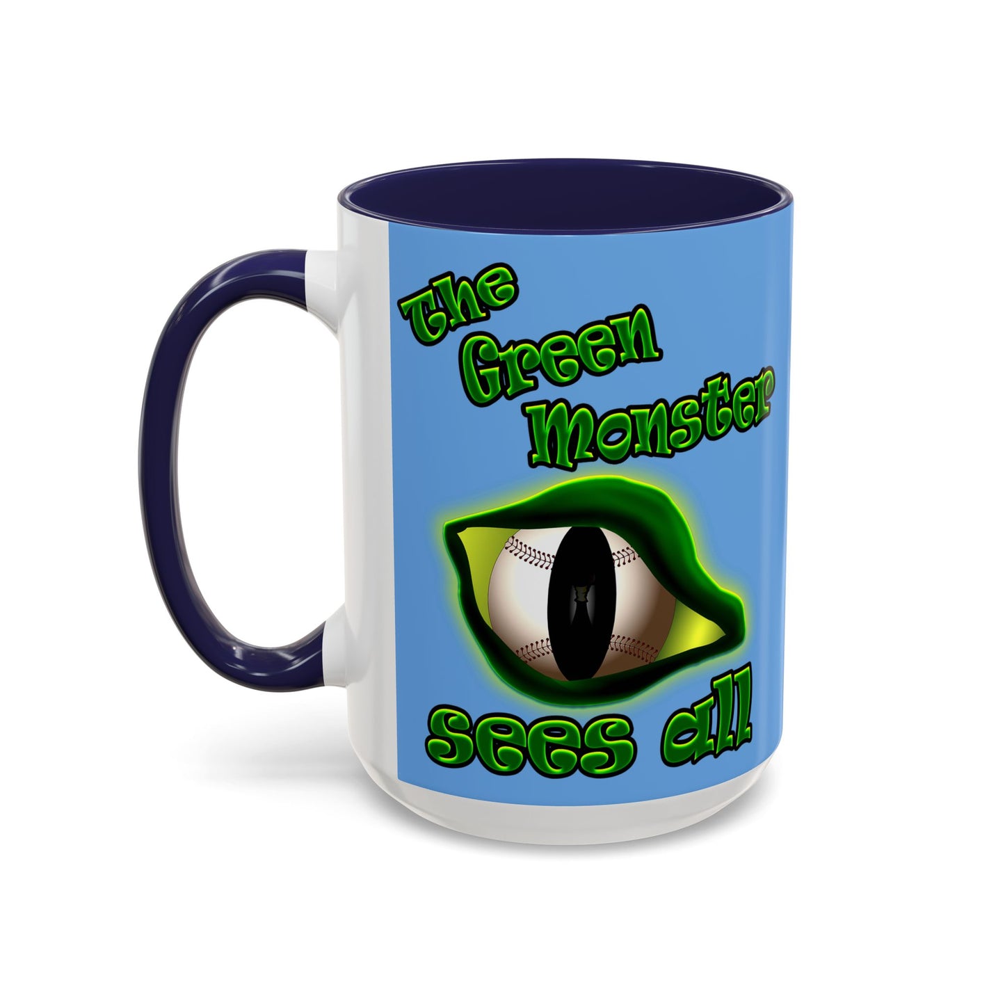 green monster - Accent Mug (light blue)