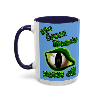 green monster - Accent Mug (light blue)