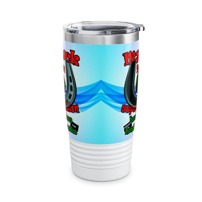 my luck - Ringneck Tumbler, 20oz (light blue-pink wave)