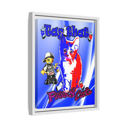 tag that - framed canvas art (blue-white wave)