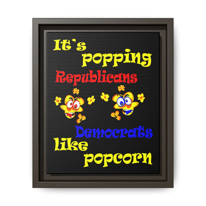 popping like popcorn - framed canvas art (black)