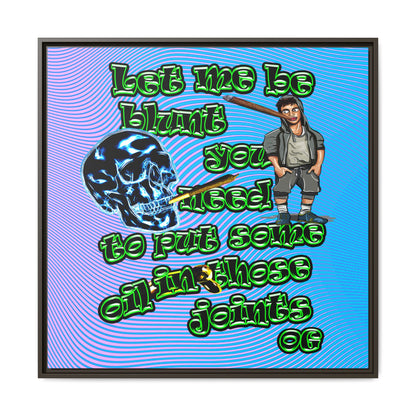 og - framed canvas art (light blue-purple wave)