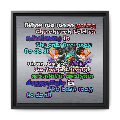 doggystyle - framed canvas art (brushed nickel)