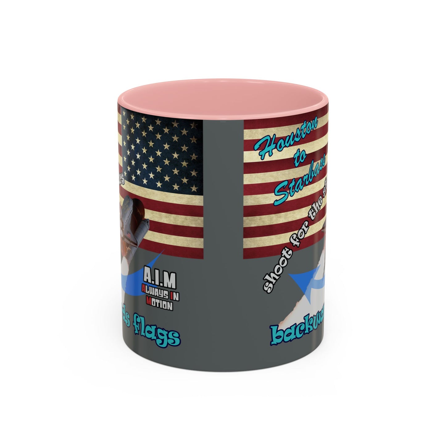 shoot for the stars - Accent Mug (dark grey)