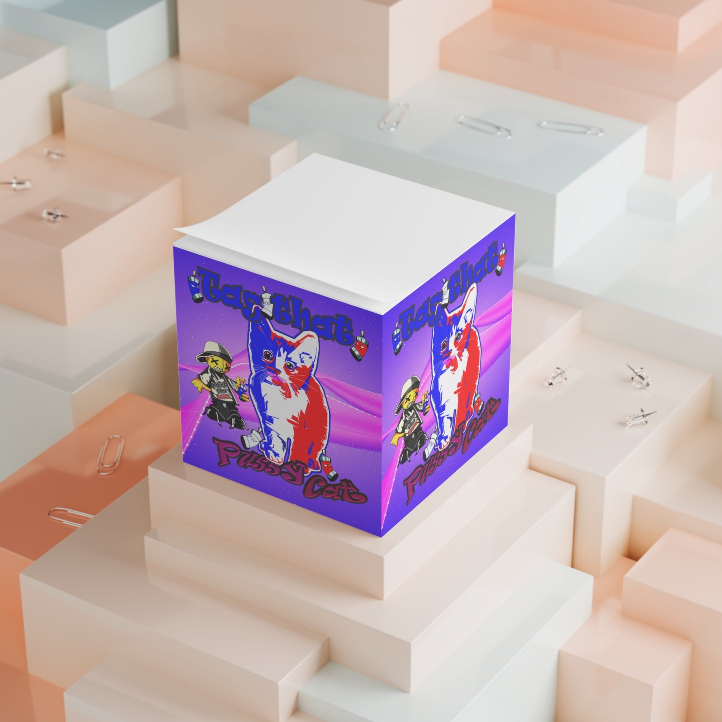 tag that - note cube (purple-pink wave)