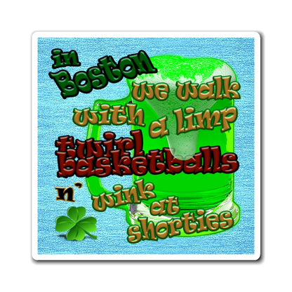 celtics logo - Magnets - (faded blue)