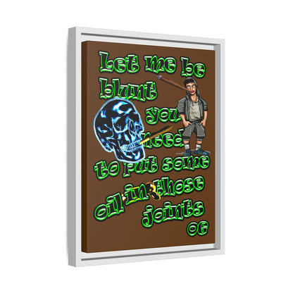 og - framed canvas art (brown)