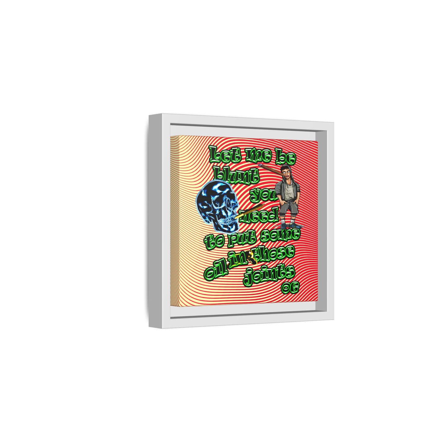 og - framed canvas art (yellow-orange wave)