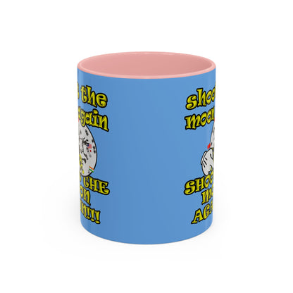 shoot the moon again - Accent Mug (light blue)