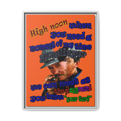 high noon - framed canvas art (orange)