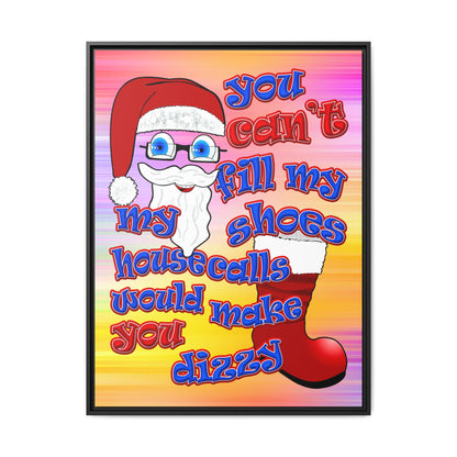santa's shoes - framed canvas art (color blur)