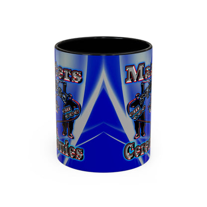 em cee squared - Accent Mug (blue-white wave)
