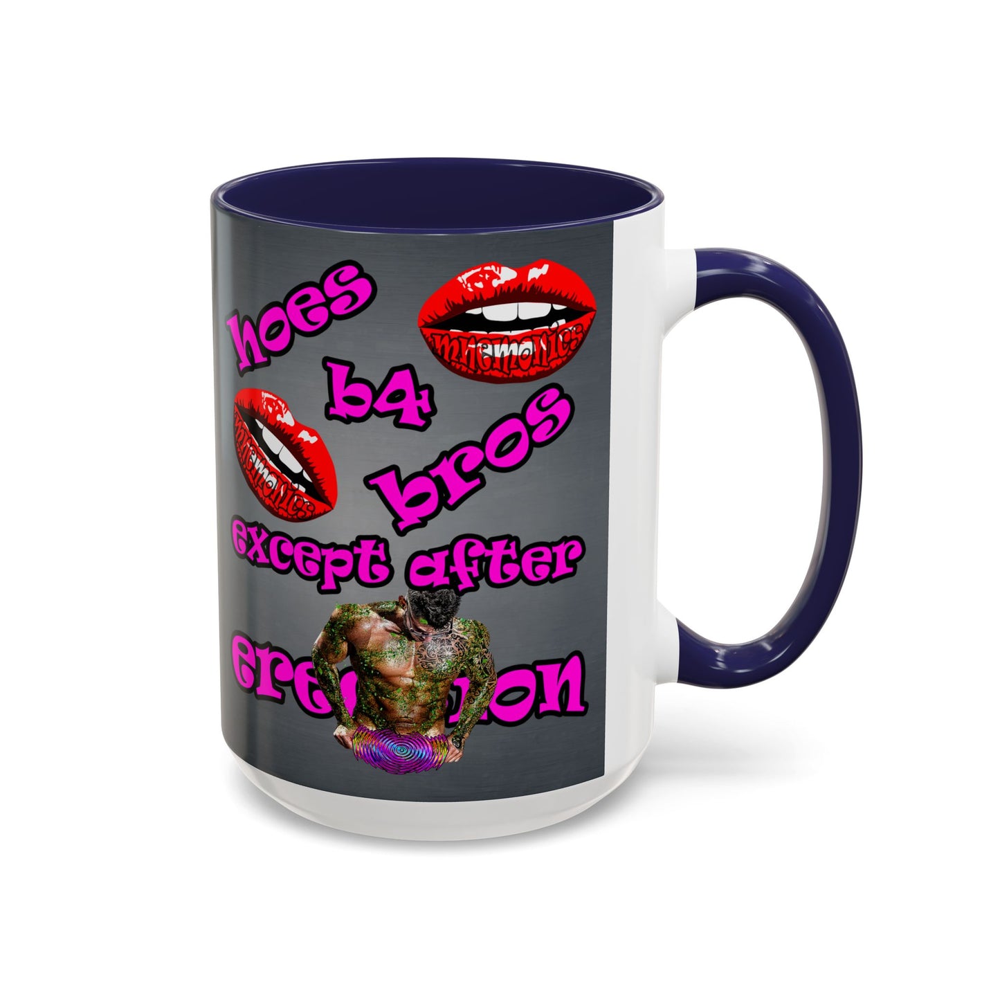 hoes b4 bros - Accent Mug (grey-light grey)