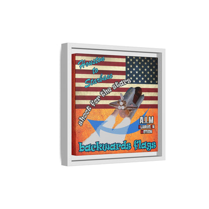 shoot for the stars - framed canvas art (burnt orange)