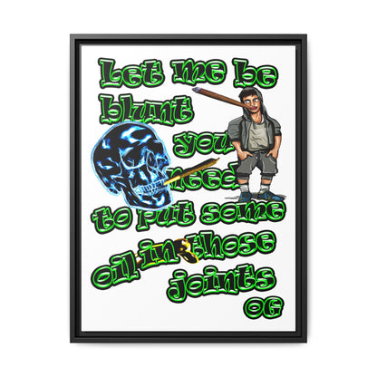 og - framed canvas art (white)