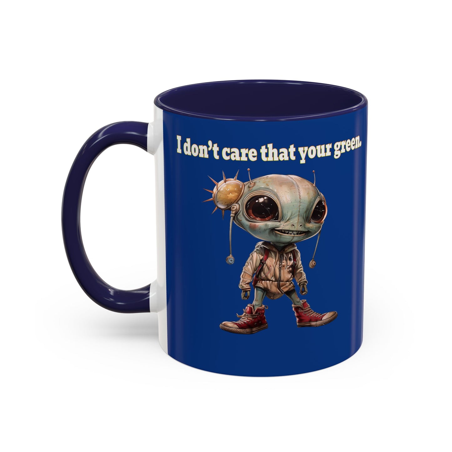 I don't care that your grey - Accent Mug (dark blue)