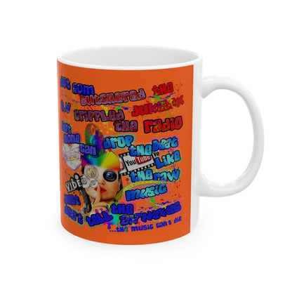 drop the beat - White Mug (orange)