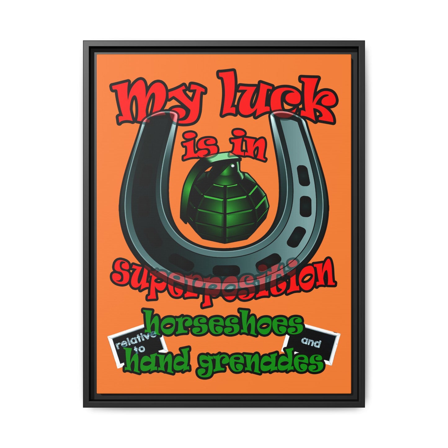 my luck - framed canvas art (crusta)