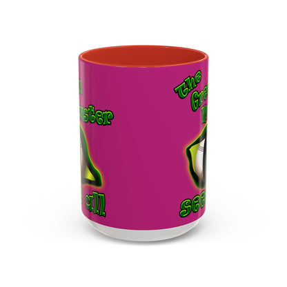green monster - Accent Mug (pink)