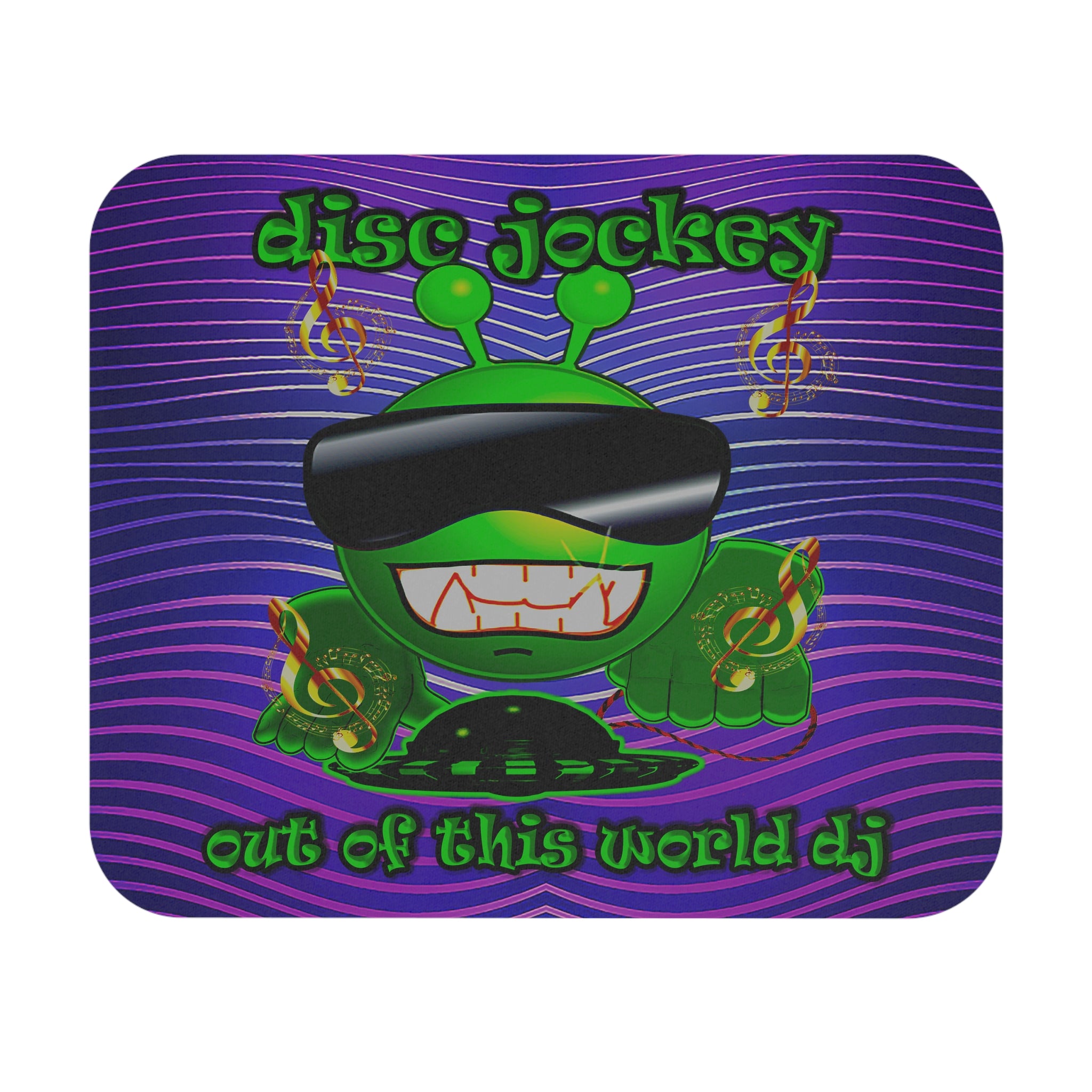 disc jockey - Mouse Pad (Rectangle) (purple wave)