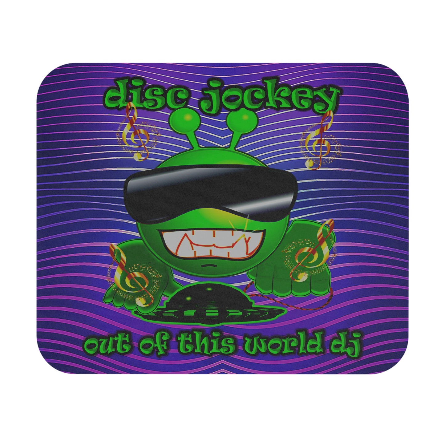 disc jockey - Mouse Pad (Rectangle) (purple wave)