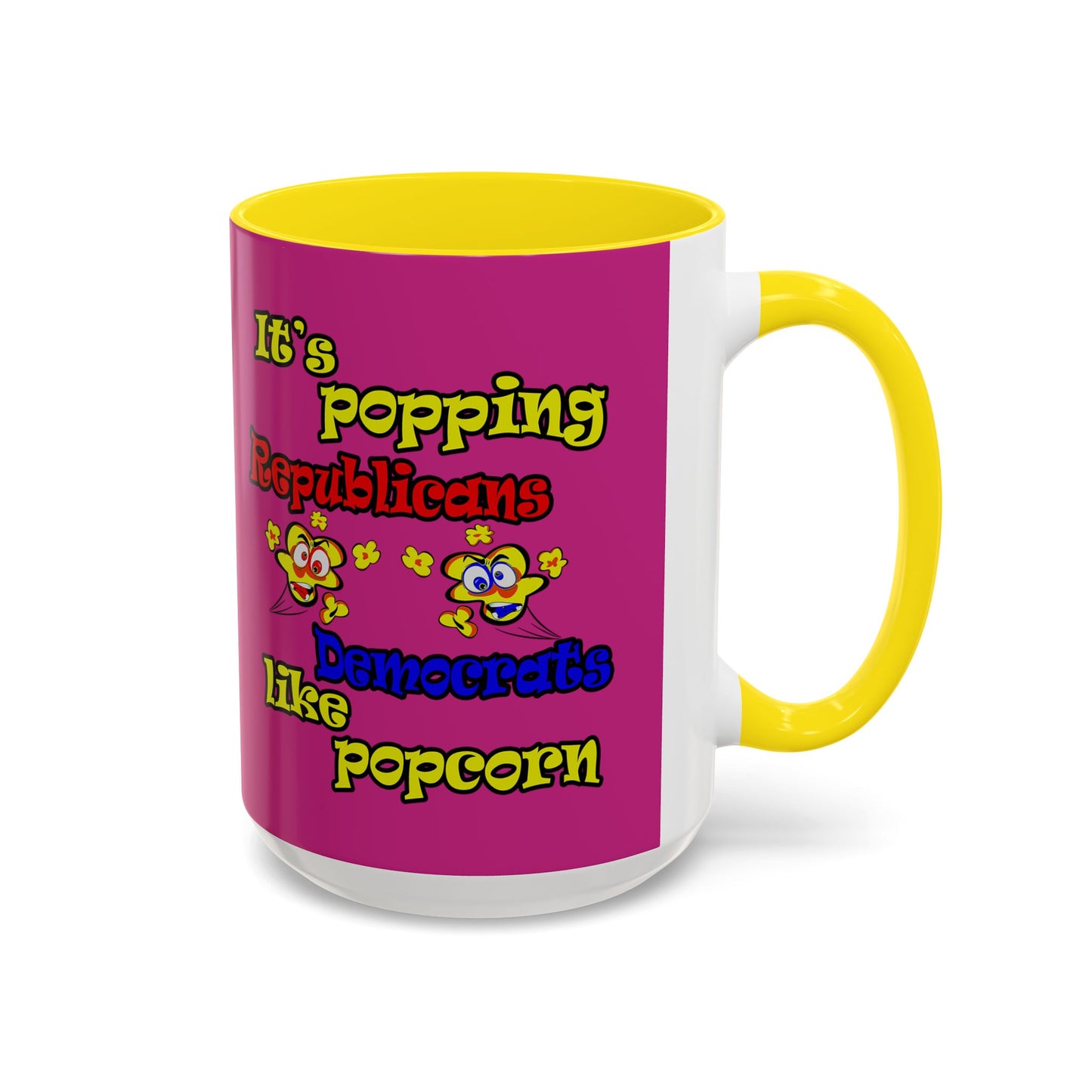 popping like popcorn - Accent Mug (pink)