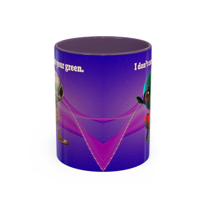 I don't care that your grey - Accent Mug (purple-pink wave)