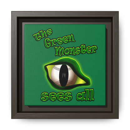 green monster - framed canvas art (dark green)