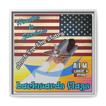 shoot for the stars - framed canvas art (color blur)