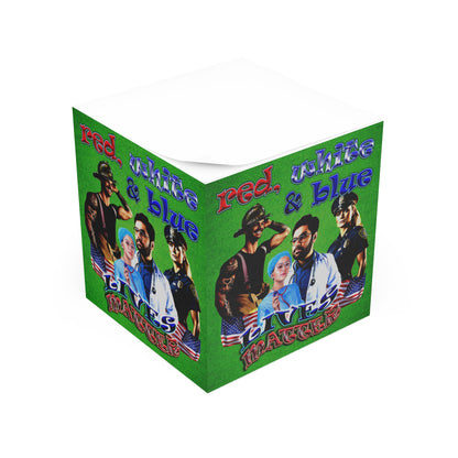 rw&b lives matter - note cube (green turf)