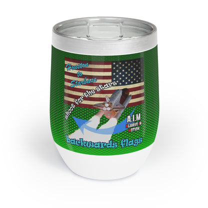 shoot for the stars - Chill Wine Tumbler (logo green)