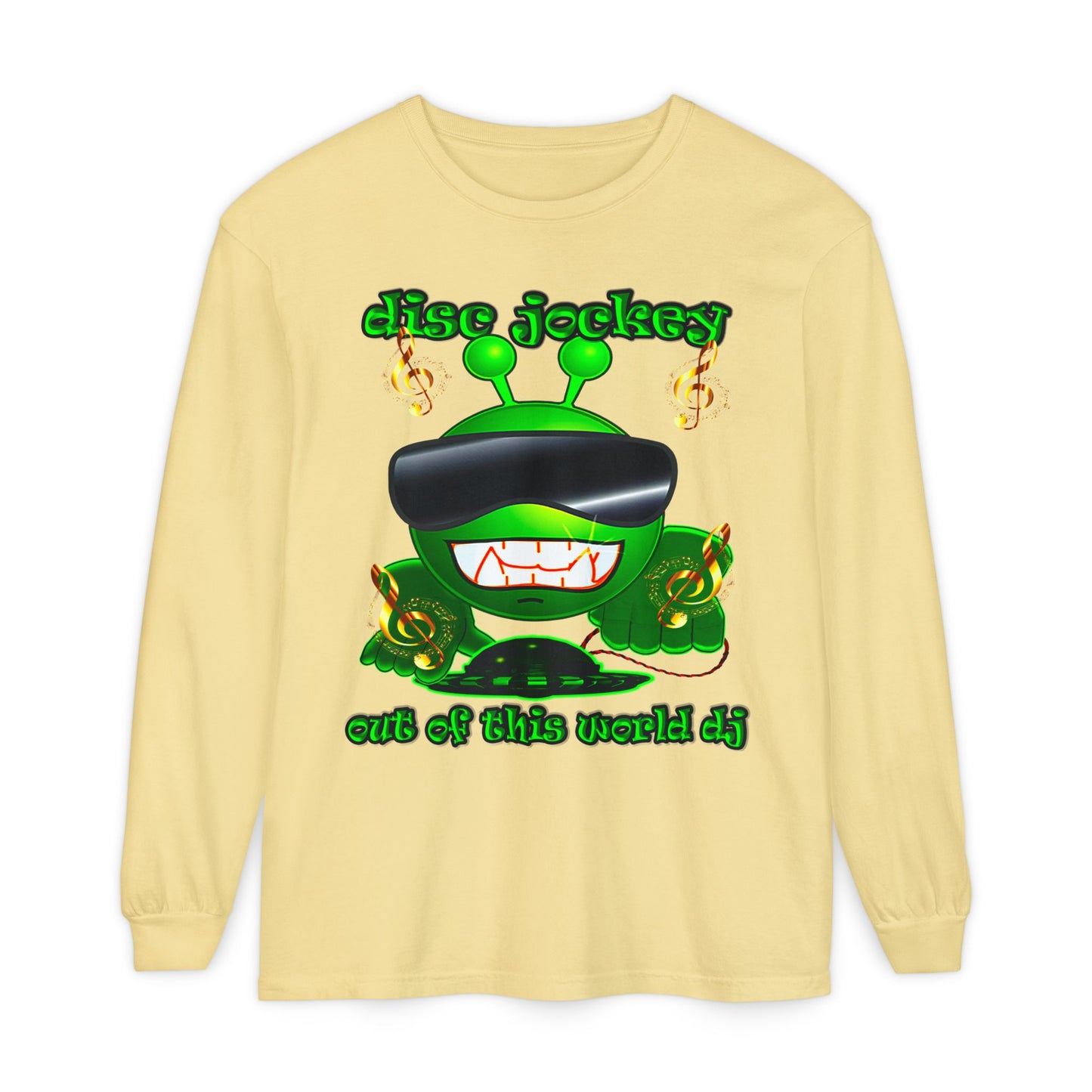 disc jockey - Unisex Garment-dyed Long Sleeve T-Shirt