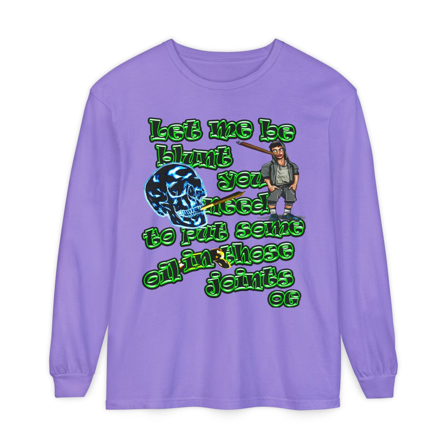og - Unisex Garment-dyed Long Sleeve T-Shirt