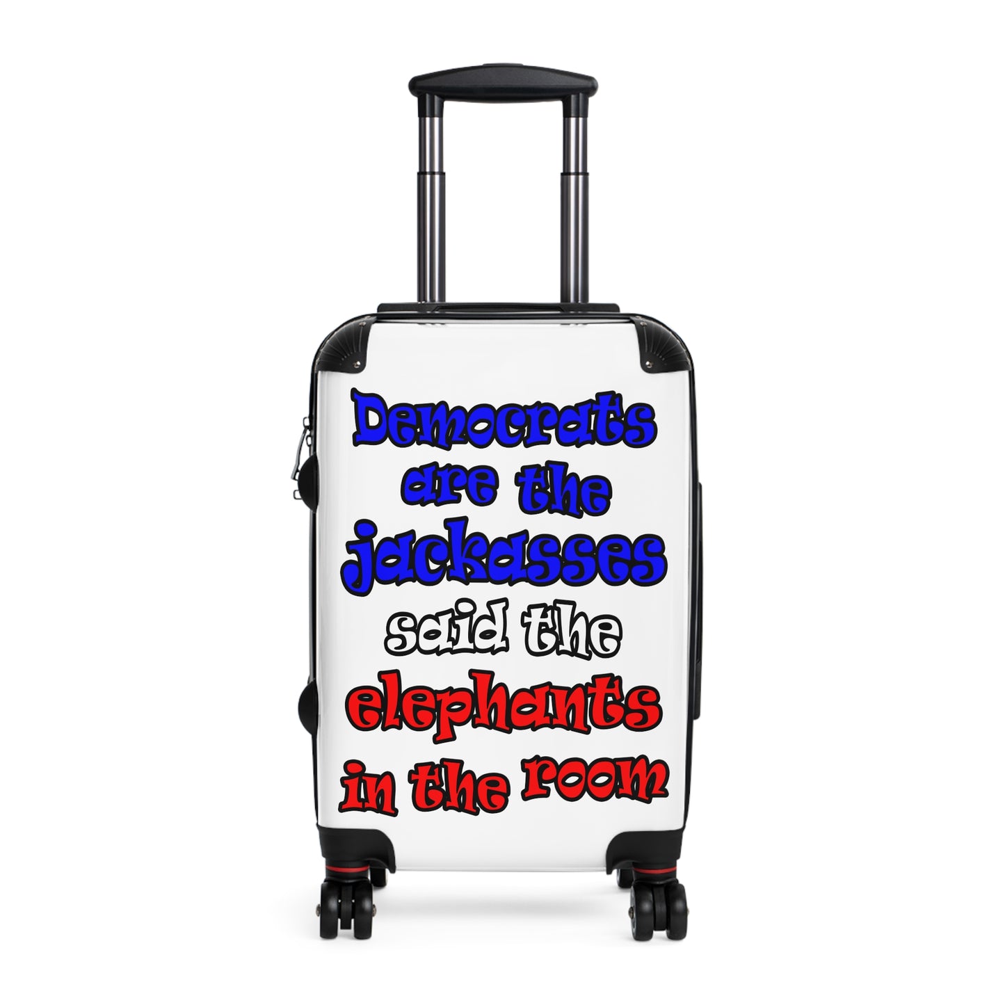 donkeys and elephants - Suitcase (white)