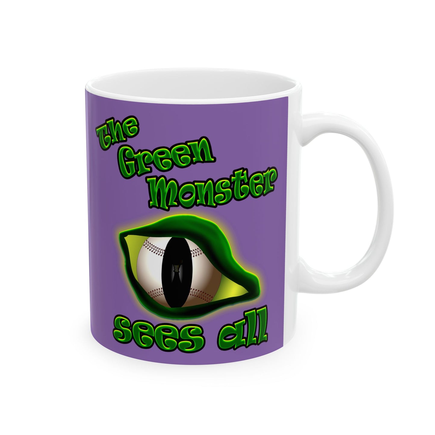 green monster - White Mug (light purple)