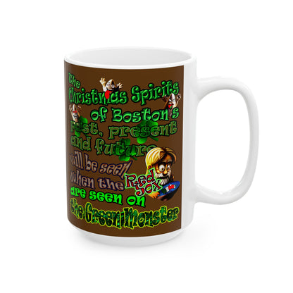 christmas spirits of boston - White Mug (brown)