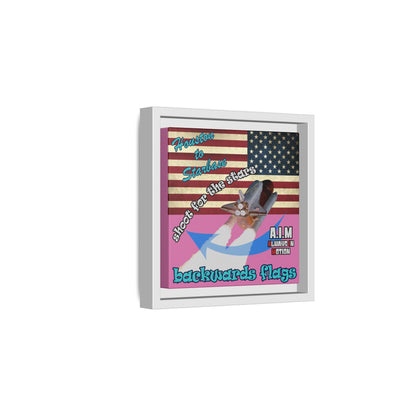 shoot for the stars - framed canvas art (light pink)