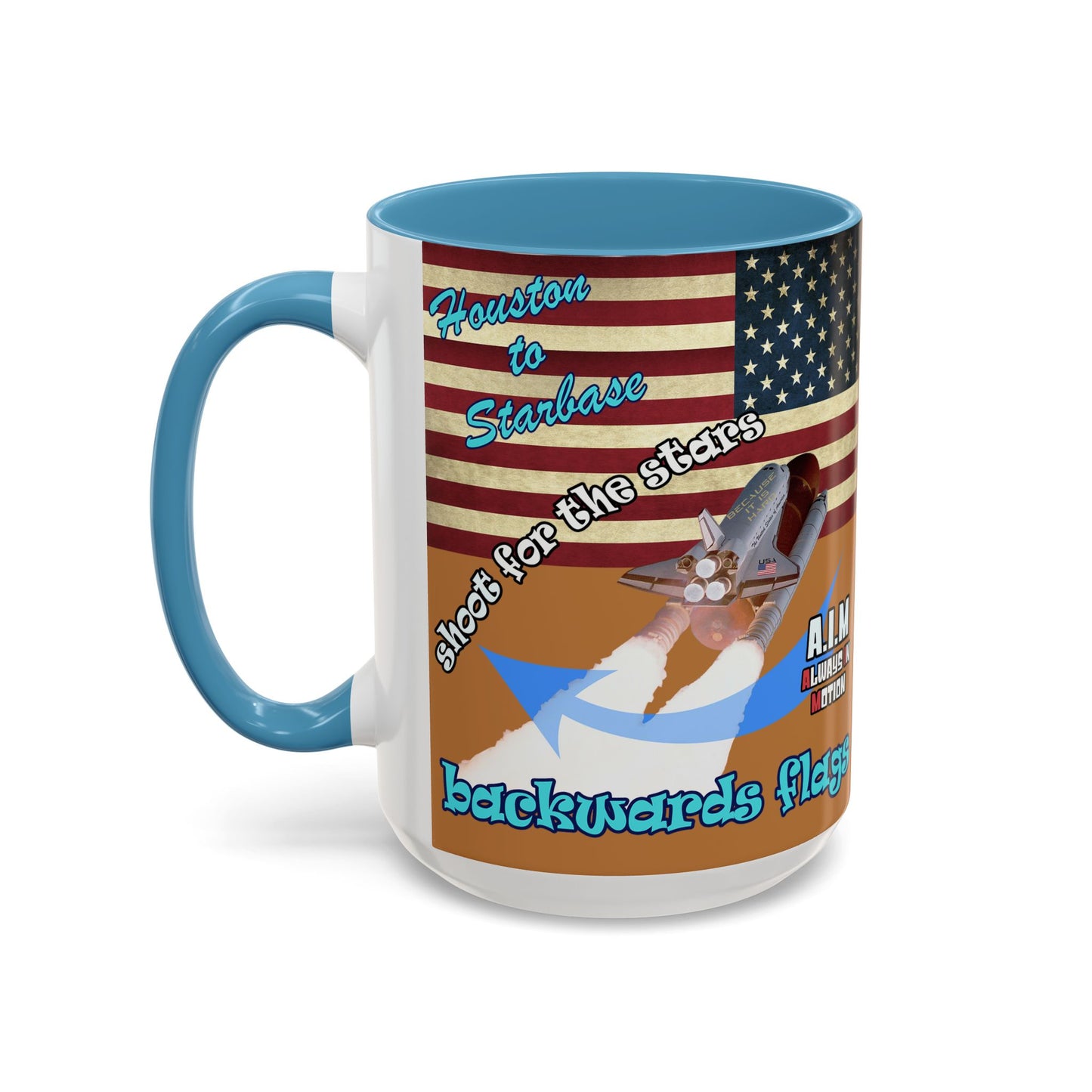 shoot for the stars - Accent Mug (light brown)