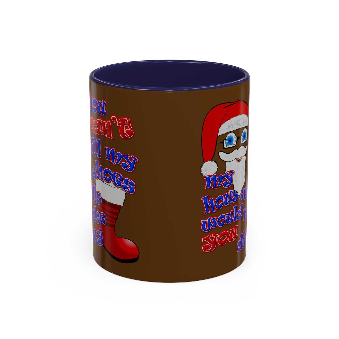 santa's shoes - Accent Mug (brown)