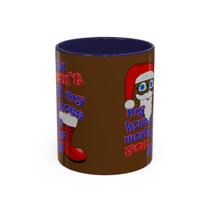 santa's shoes - Accent Mug (brown)