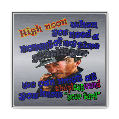 high noon - framed canvas art (brushed nickel)