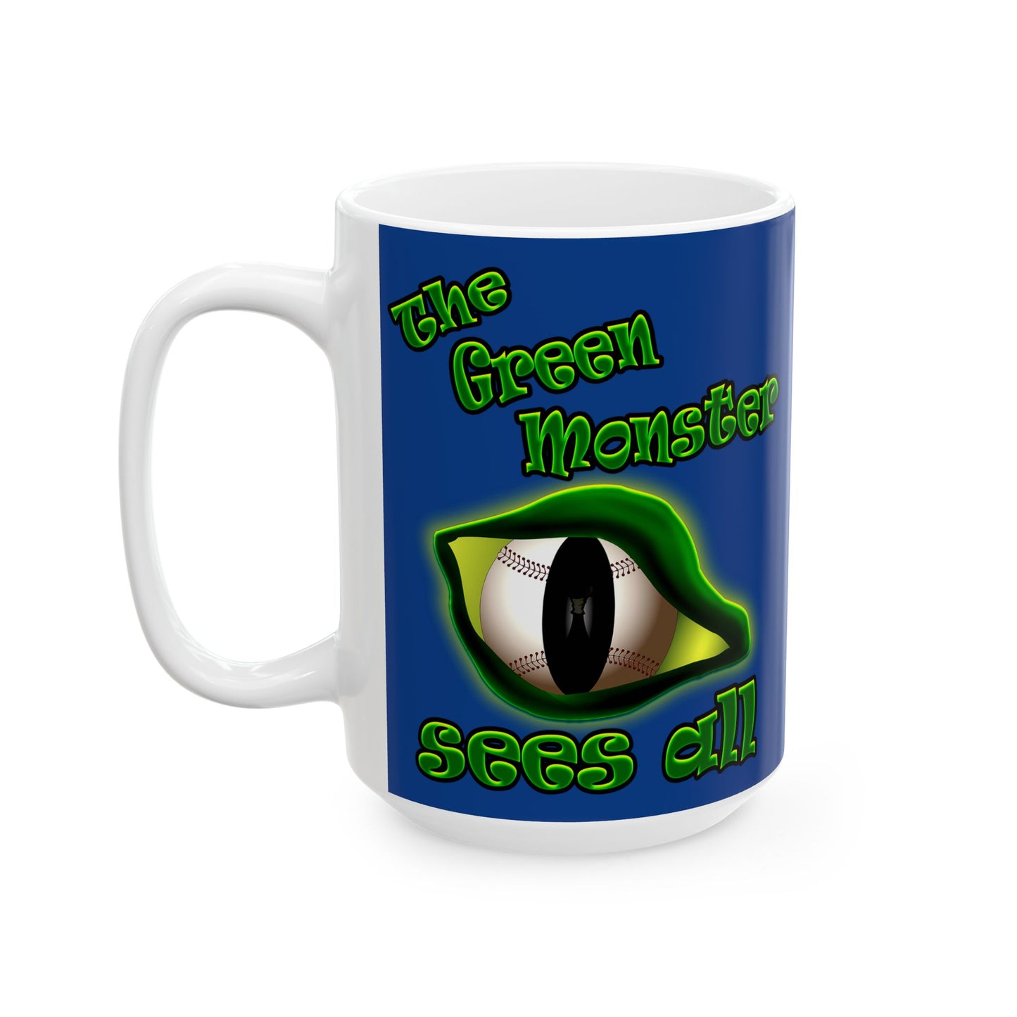 green monster - White Mug (dark blue)