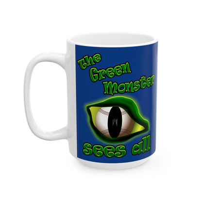 green monster - White Mug (dark blue)
