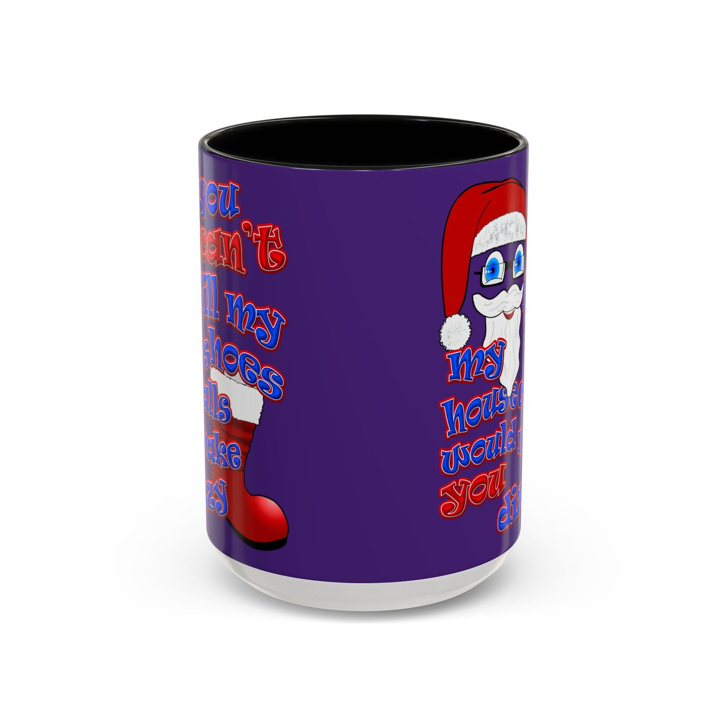 santa's shoes - Accent Mug (purple)