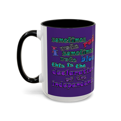 declaration of the independents - Accent Mug (purple)